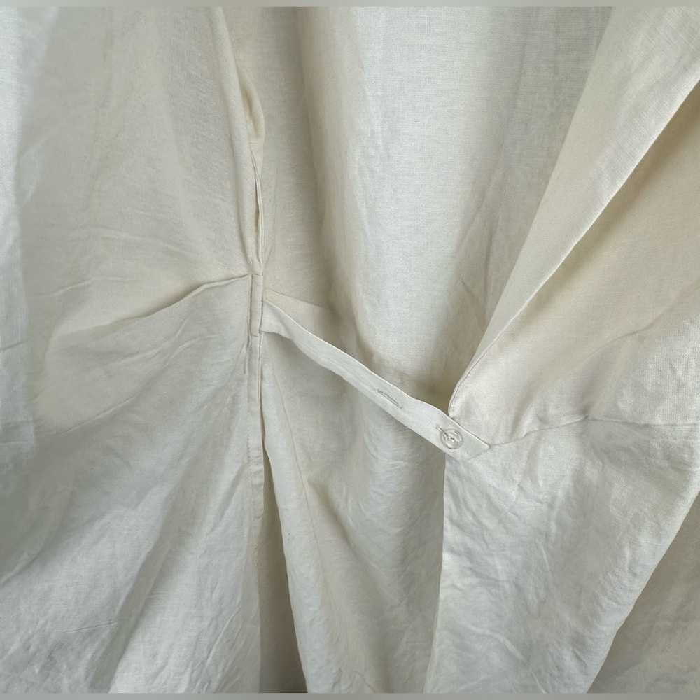 H&M Light Cream Wrap Blouse with Side Tie - Picture 6 of 6